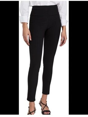 THEORY Yoke Legging Stretch Cotton New Bistretch Black EUC Sz M